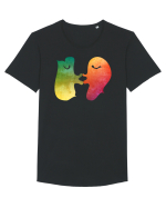 kiss_II-3 Tricou mânecă scurtă guler larg Bărbat Skater
