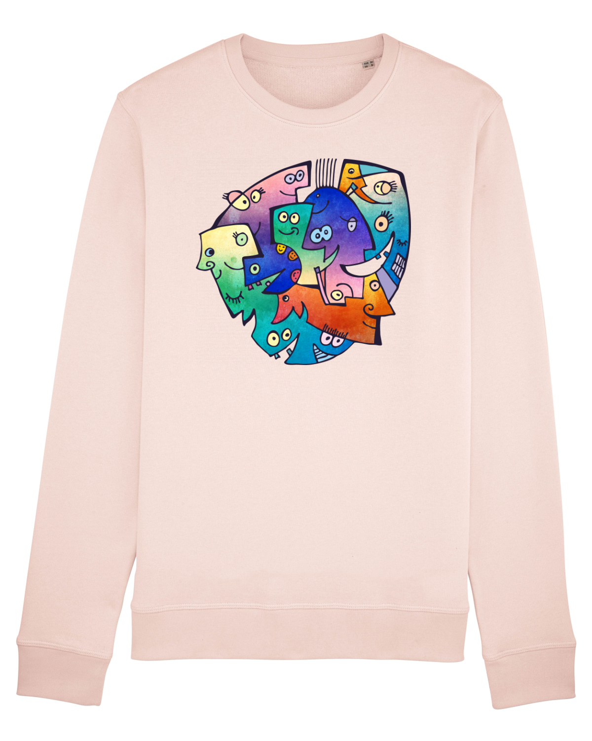Bluză mânecă lungă Unisex Rise Candy Pink
