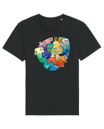 faces_I-4 Tricou mânecă scurtă Unisex Rocker