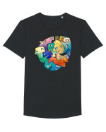 faces_I-4 Tricou mânecă scurtă guler larg Bărbat Skater