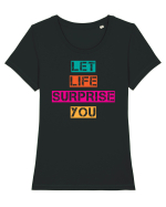 Surpriză Tricou mânecă scurtă guler larg fitted Damă Expresser