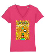 Prismo Room Party Time Tricou mânecă scurtă guler V Damă Evoker