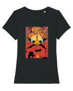 Bill Cipher Gravity falls Tricou mânecă scurtă guler larg fitted Damă Expresser