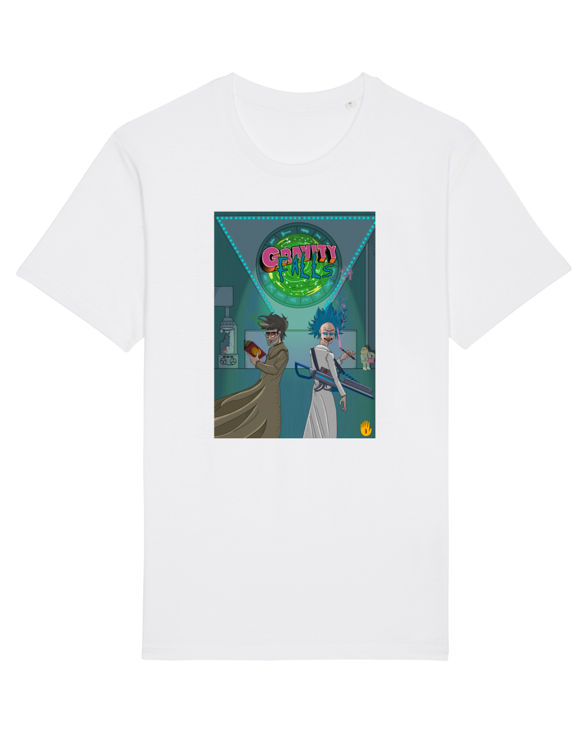Tricou mânecă scurtă Unisex Rocker White