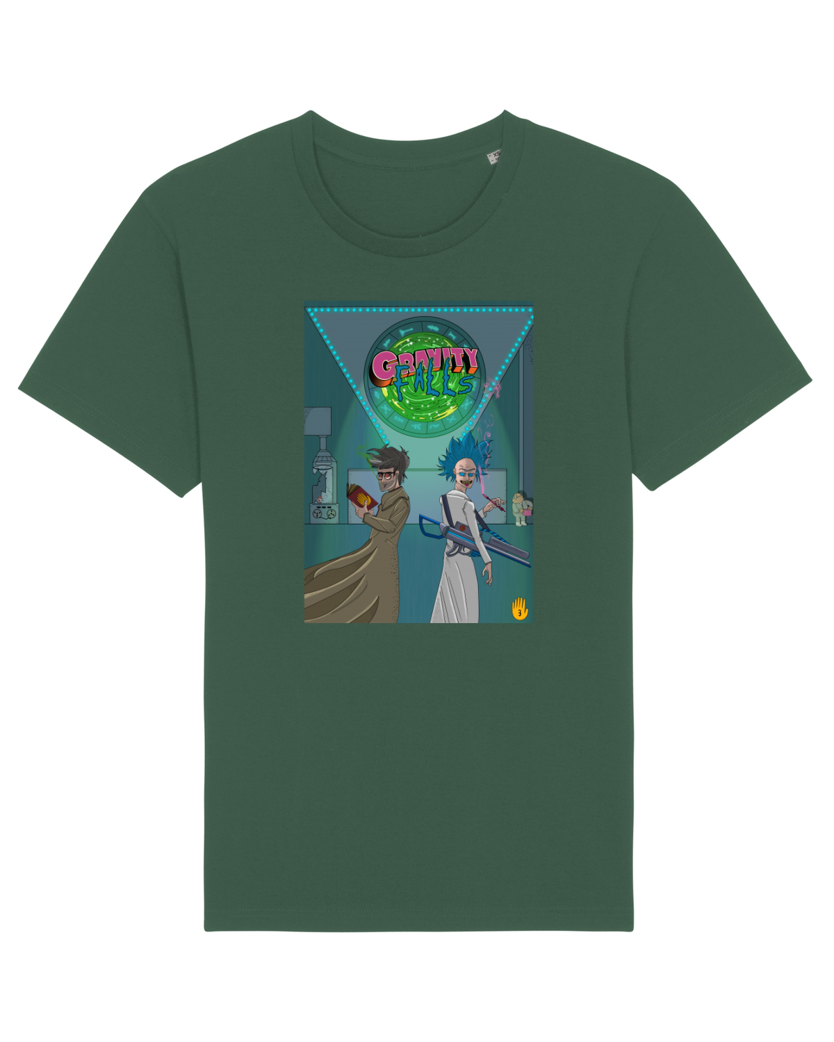 Tricou mânecă scurtă Unisex Rocker Bottle Green