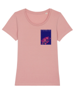 - floral - Tricou mânecă scurtă guler larg fitted Damă Expresser