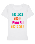 Lucruri mărunte Tricou mânecă scurtă guler larg fitted Damă Expresser