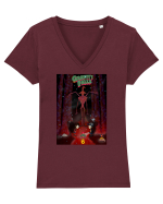 Gravity Falls Summerween Trickster Tricou mânecă scurtă guler V Damă Evoker
