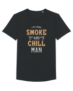 Smoke and Chill Tricou mânecă scurtă guler larg Bărbat Skater