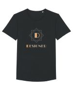 Designer ! Tricou mânecă scurtă guler larg Bărbat Skater