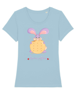 Iepuraș pofticios Tricou mânecă scurtă guler larg fitted Damă Expresser