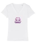 carei treaba cu cititu? Tricou mânecă scurtă guler V Damă Evoker
