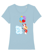 Sweet little fox  :) Tricou mânecă scurtă guler larg fitted Damă Expresser