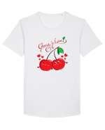 Cherry je t'aime Tricou mânecă scurtă guler larg Bărbat Skater
