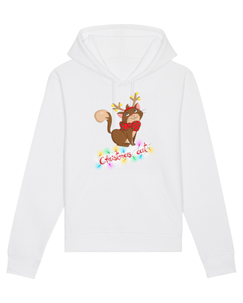 Christmas cat White