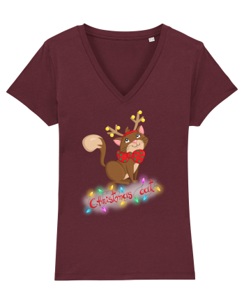 Christmas cat Burgundy