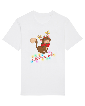 Christmas cat White