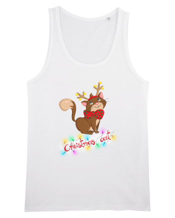 Christmas cat White