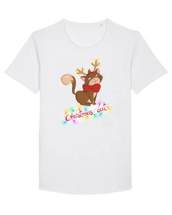 Christmas cat White