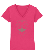 Sufletel Powder Pink Tricou mânecă scurtă guler V Damă Evoker