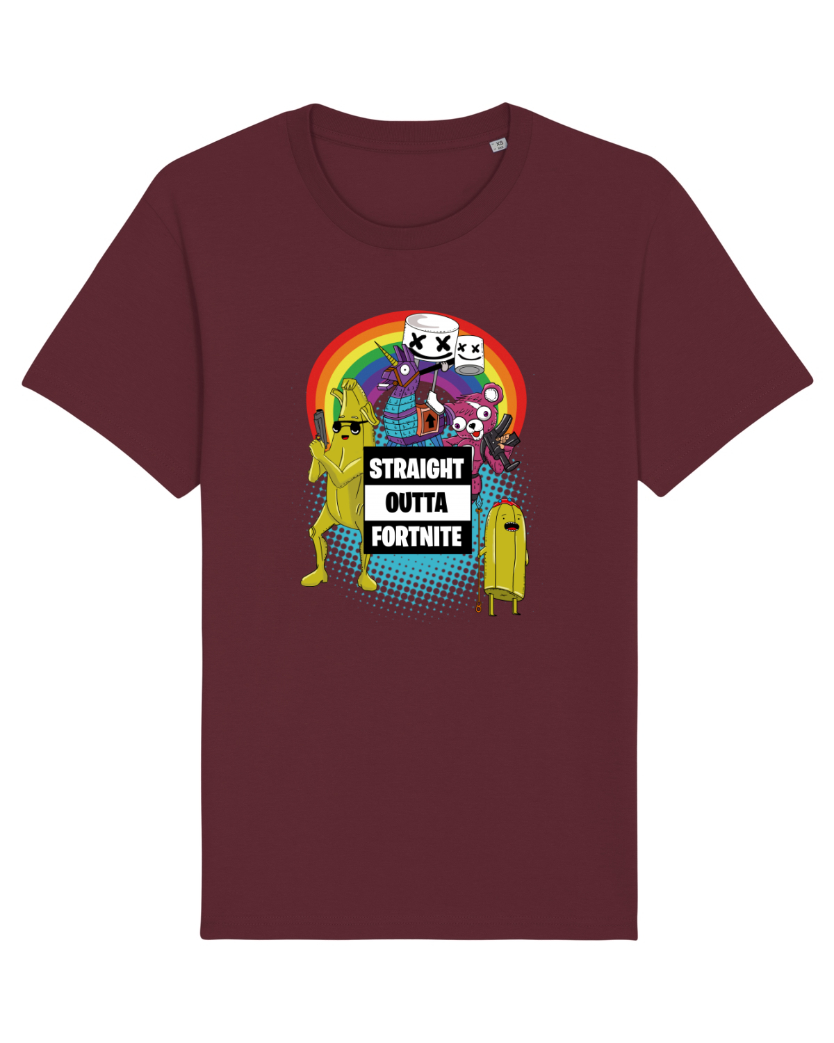 Tricou mânecă scurtă Unisex Rocker Burgundy
