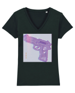 Shoot Me Glam Baby Tricou mânecă scurtă guler V Damă Evoker