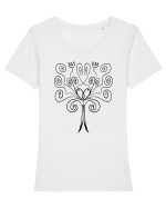 Evolution MINDFULNESS Negru Tricou mânecă scurtă guler larg fitted Damă Expresser