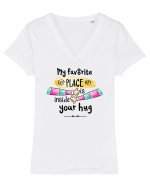 Locul favorit Tricou mânecă scurtă guler V Damă Evoker