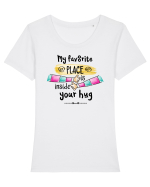 Locul favorit Tricou mânecă scurtă guler larg fitted Damă Expresser