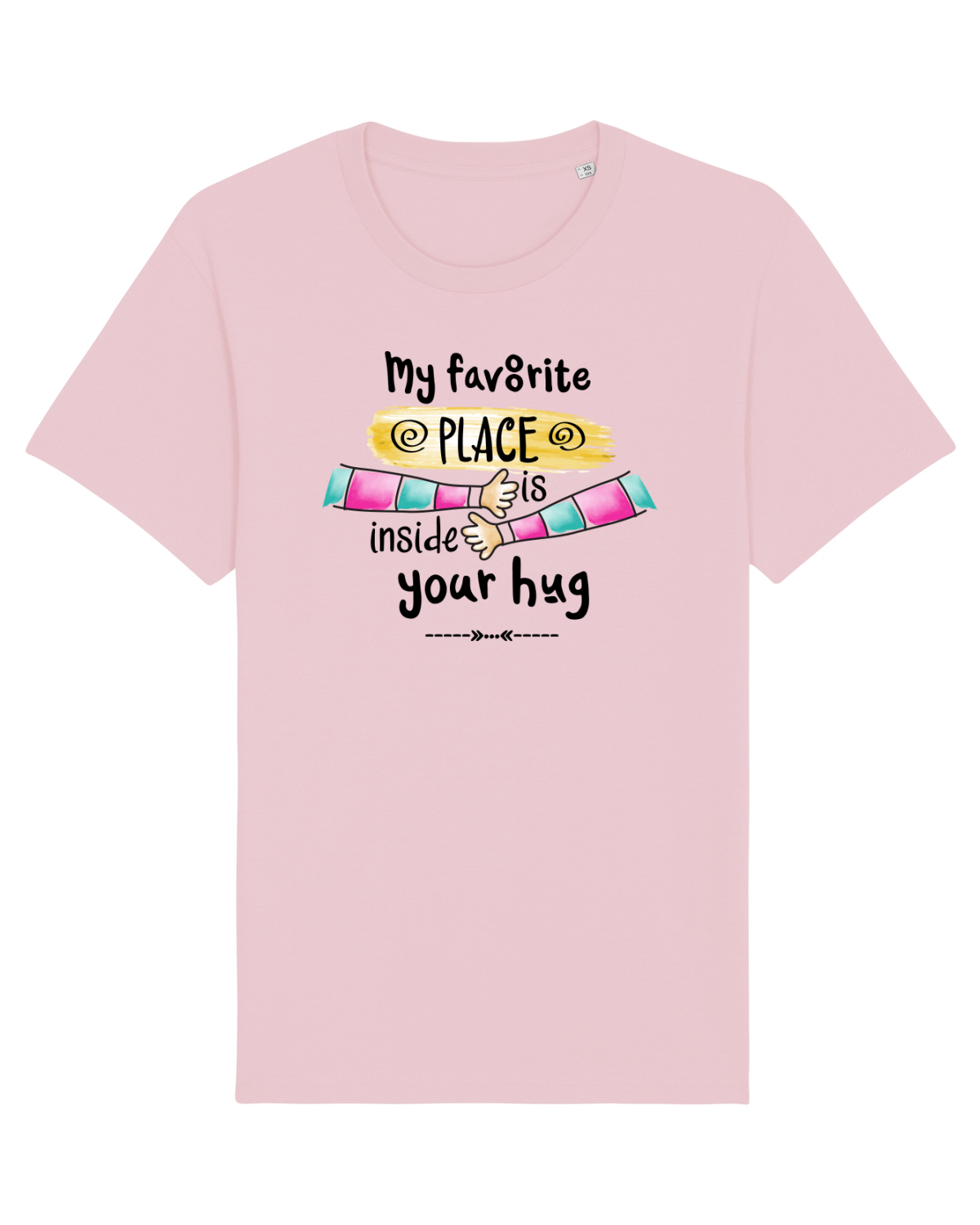 Tricou mânecă scurtă Unisex Rocker Cotton Pink
