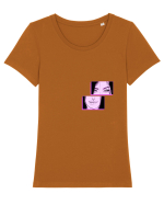 Girl  Tricou mânecă scurtă guler larg fitted Damă Expresser