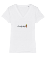 ICECREAM LOVER Tricou mânecă scurtă guler V Damă Evoker