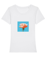 Pure Rose  Tricou mânecă scurtă guler larg fitted Damă Expresser