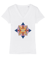 Mandala III Tricou mânecă scurtă guler V Damă Evoker