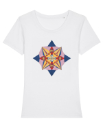 Mandala III Tricou mânecă scurtă guler larg fitted Damă Expresser