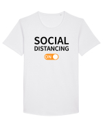 Social Distancing ON Tricou mânecă scurtă guler larg Bărbat Skater