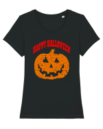 Happy Halloween Tricou mânecă scurtă guler larg fitted Damă Expresser