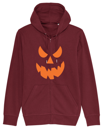 Pumpkin Angry Face Burgundy