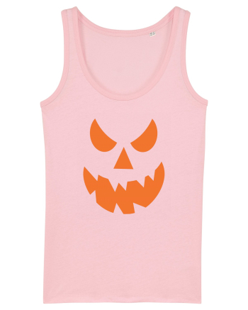 Pumpkin Angry Face Cotton Pink