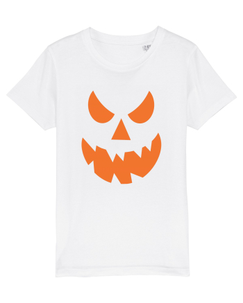 Pumpkin Angry Face White