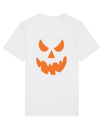Pumpkin Angry Face White