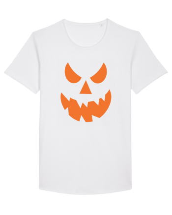 Pumpkin Angry Face White