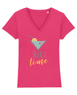 Bici / Beach time Tricou mânecă scurtă guler V Damă Evoker