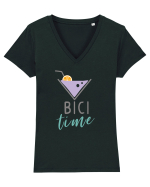 Bici / Beach time ! Tricou mânecă scurtă guler V Damă Evoker