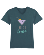 Bici / Beach time ! Tricou mânecă scurtă guler V Bărbat Presenter