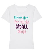 Mulțumesc Tricou mânecă scurtă guler larg fitted Damă Expresser