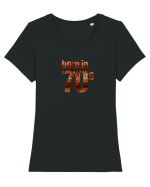 Born in 70s Tricou mânecă scurtă guler larg fitted Damă Expresser