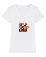Born in 80s Tricou mânecă scurtă guler V Damă Evoker