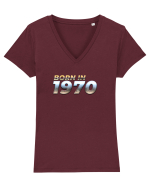 Born in 1970 Tricou mânecă scurtă guler V Damă Evoker