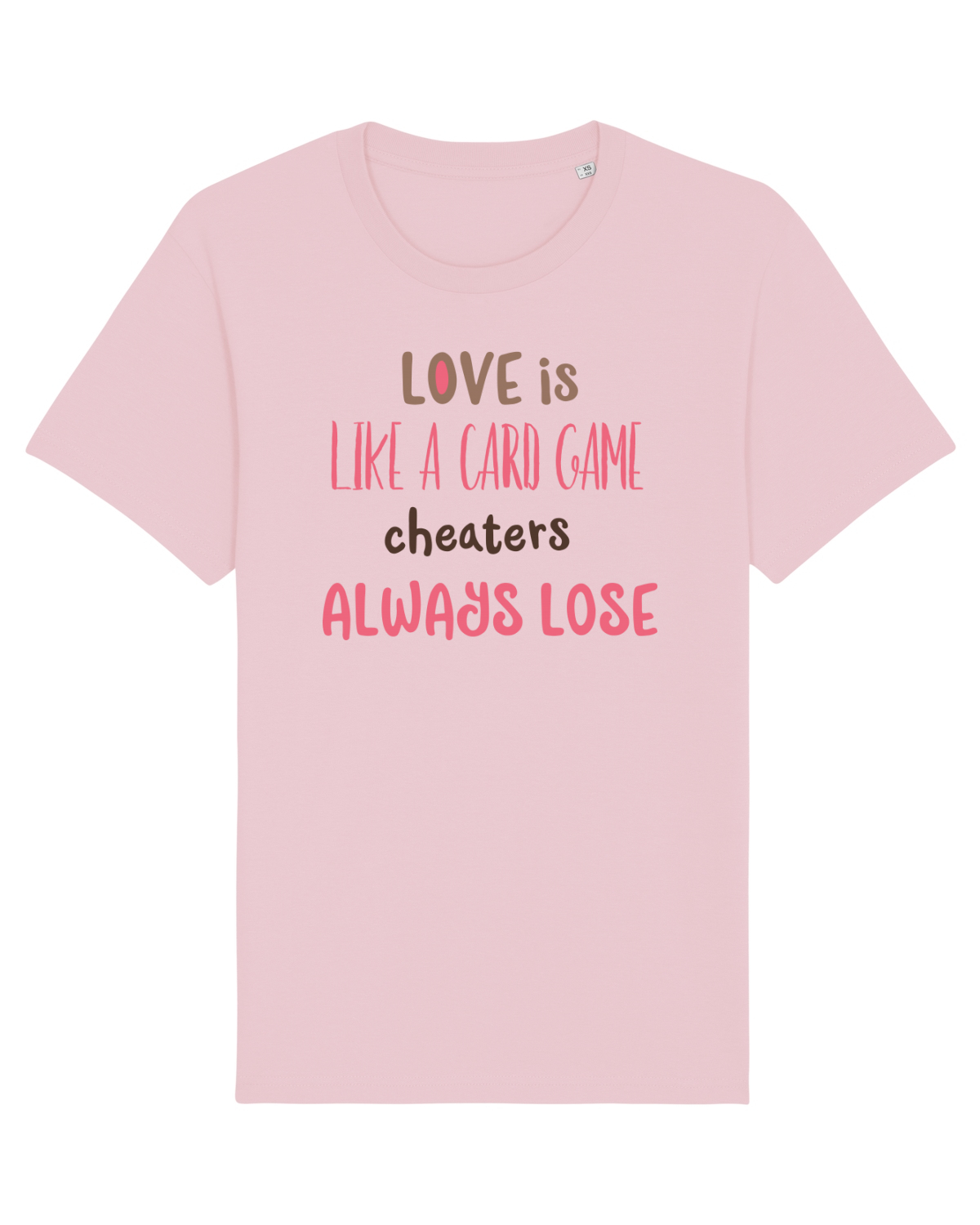 Tricou mânecă scurtă Unisex Rocker Cotton Pink